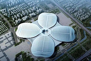 如何用webgl(three.js)搭建不规则建筑模型,客流量热力图模拟