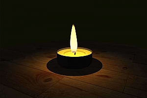 HTML5 canvas+Three.js实现木板上的火焰蜡烛燃烧3D动画特效源码