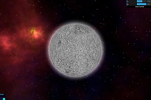 ThreeJS编写太空背景下3D月球特效源码