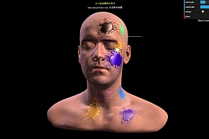 ThreeJS编写在线逼真3D人脸贴画喷涂特效源码