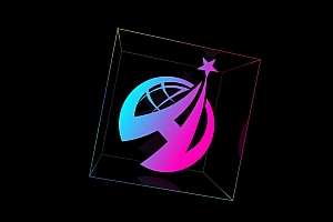 WebGL编写网页LOGO和汉字文字立方体盒子旋转特效源码